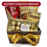To kompozycja pełna słodkości i aromatycznej kawy - Zestaw prezentowy Złoty blask