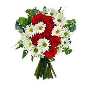 Wyślij bukiet z róż i margerytek na Kubę - {product_name}