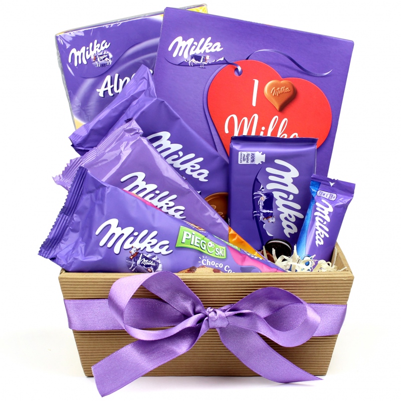 To propozycja przygotowana wyłącznie z produktów marki Milka znanej z delikatnej, alpejskiej czekolady - Zestaw prezentowy Alpejski